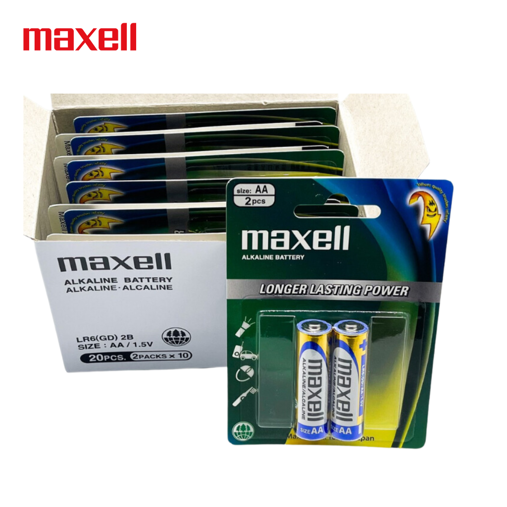 Hộp 20 viên pin aa , pin aaa 1,5v maxell alkaline siêu bền bỉ