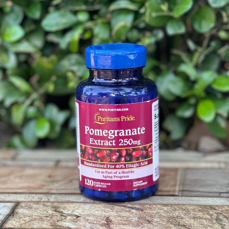 Viên uống chống nắng lựu đỏ, sáng da, ngăn ngừa lão hóa Puritan's Pride 500mg- 120 viên