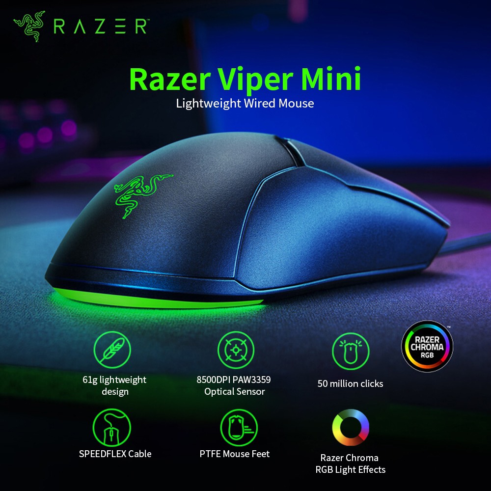 Chuột Razer Viper Mini- likenew fullbox