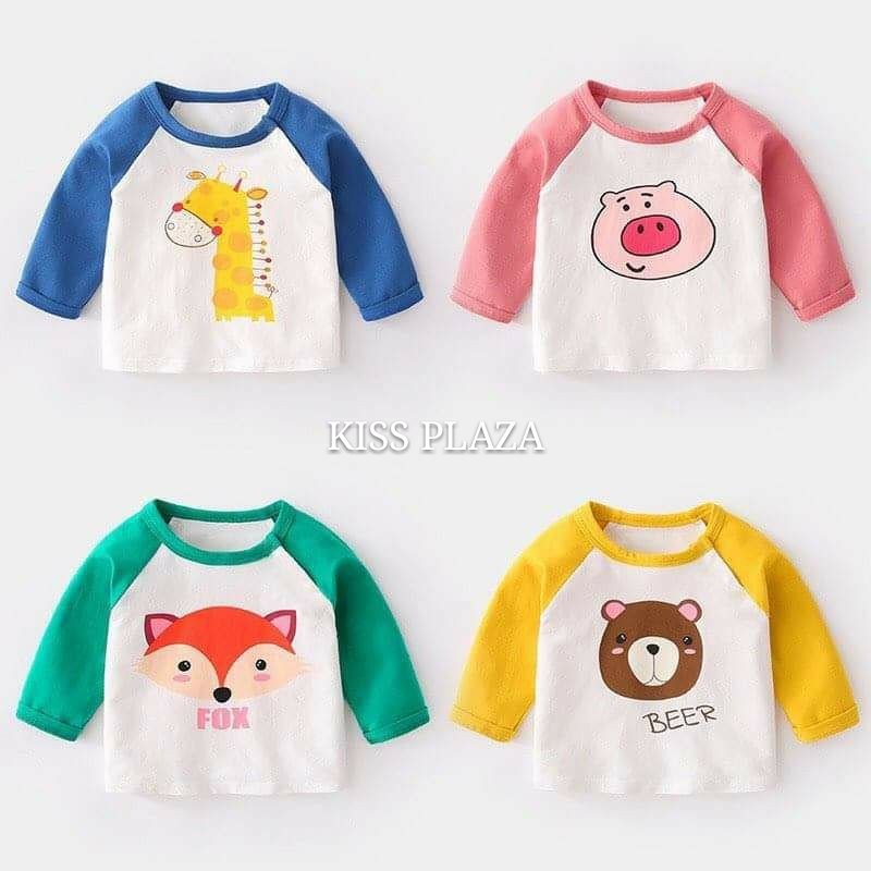 MẪU MỚI | ÁO THUN DÀI TAY GIÁP LĂNG IN HOẠ TIẾT HOẠT HÌNH | VIDEO THẬT | KISS PLAZA