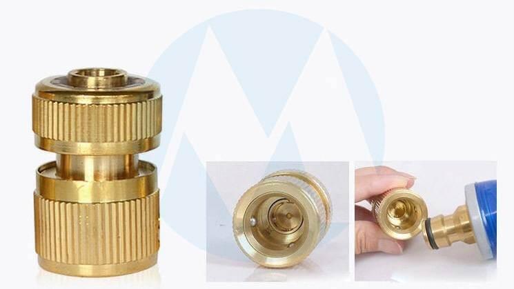 Bộ khớp nối nhanh dây cấp nước đầu vào máy rửa xe gia đình Phụ kiện nối nhanh đầu vào máy rửa xe áp lực cao, khớp nối bằng đồng chắc chắn, phù hợp với đa số máy phun xịt rửa, máy rửa xe áp lực cao, máy rửa xe gia đình