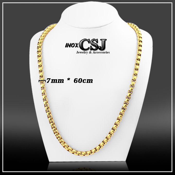 DÂY CHUYỀN NAM INOX MẠ VÀNG CAO CẤP THỜI TRANG XINH ĐẸP ĐỘC LẠ CỰC NAM TÍNHDN164