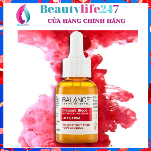 Serum nâng cơ mặt từ cây máu rồng Balance Active Skincare Dragon’s Blood Instant Lifting 30ml