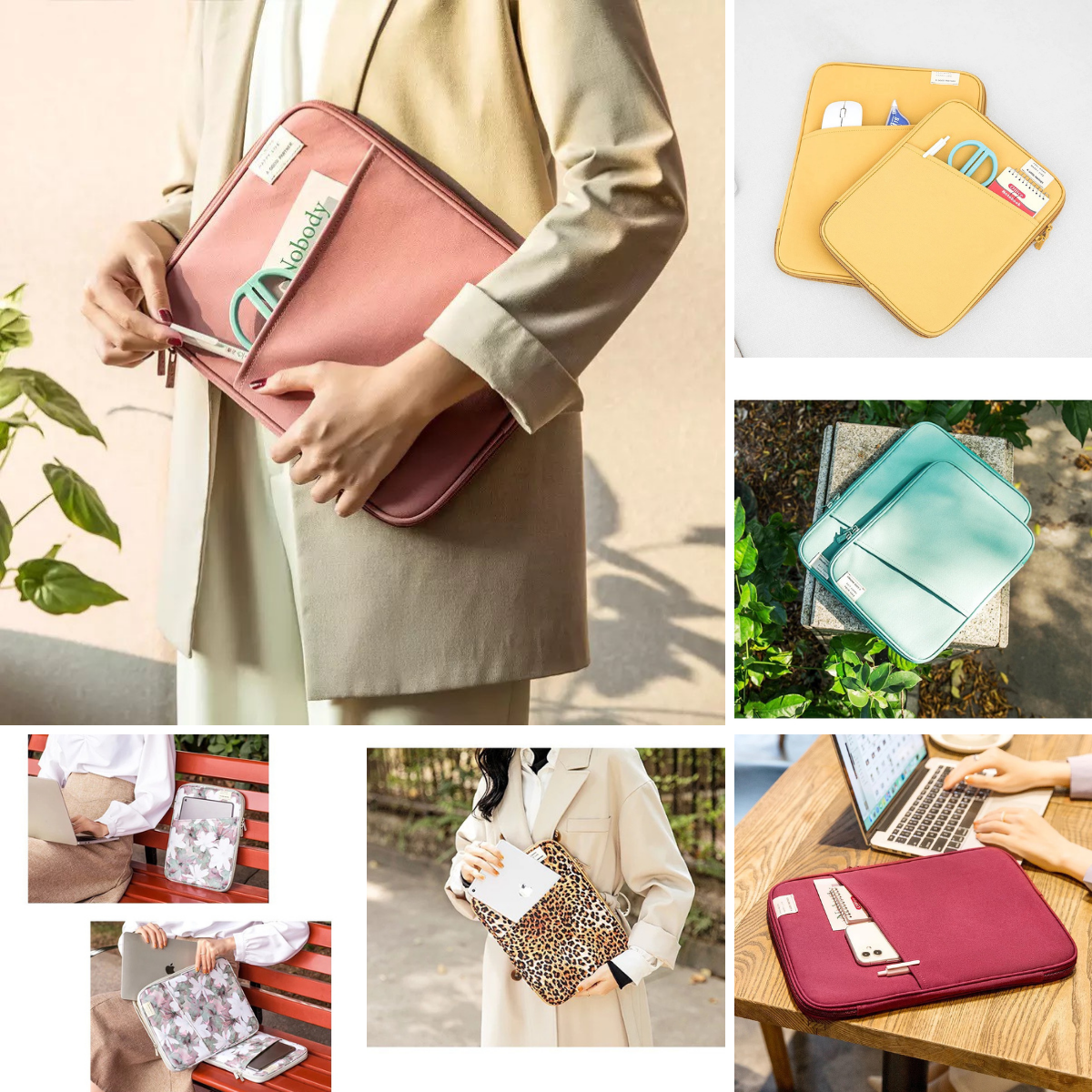Túi chống sốc ipad, macbook, laptop cao cấp, thời trang. Túi ipad 11inch, macbook laptop 13inch, 13.3inch-JQ08