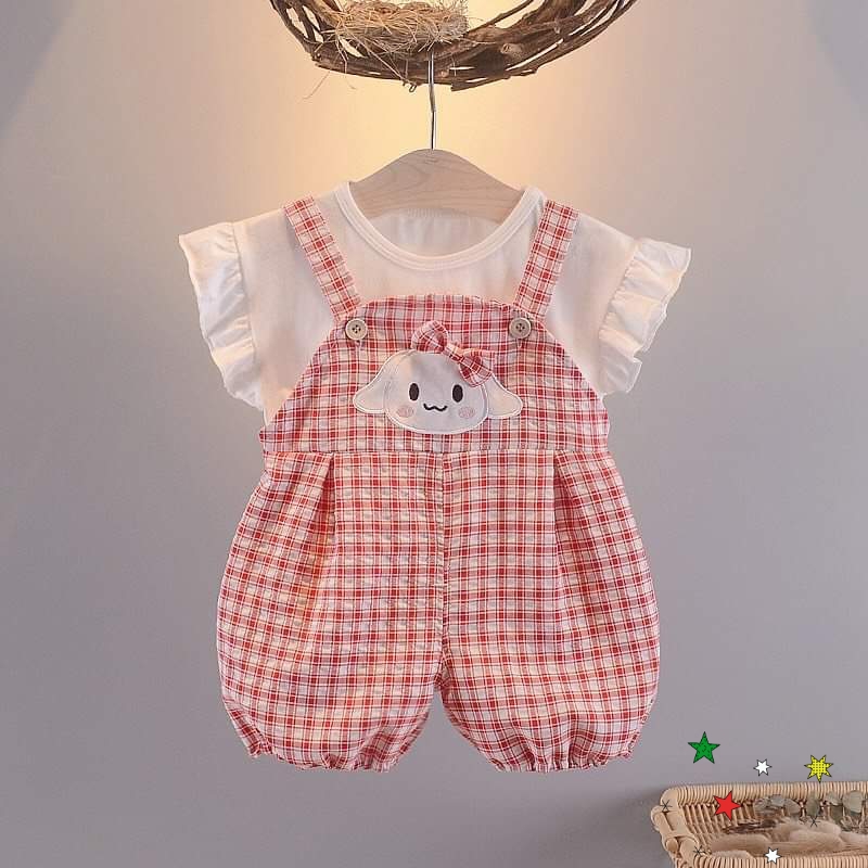 Set YẾM Kẻ kèm áo chất cotton co giản mềm mịn cho bé gái ( 5-15kg ) HÀNG ĐẸP - 2