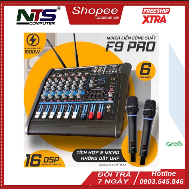 Mixer MTMAX F9 PRO liền công xuất chuyên nghiệp tích hợp nhiều chức năng