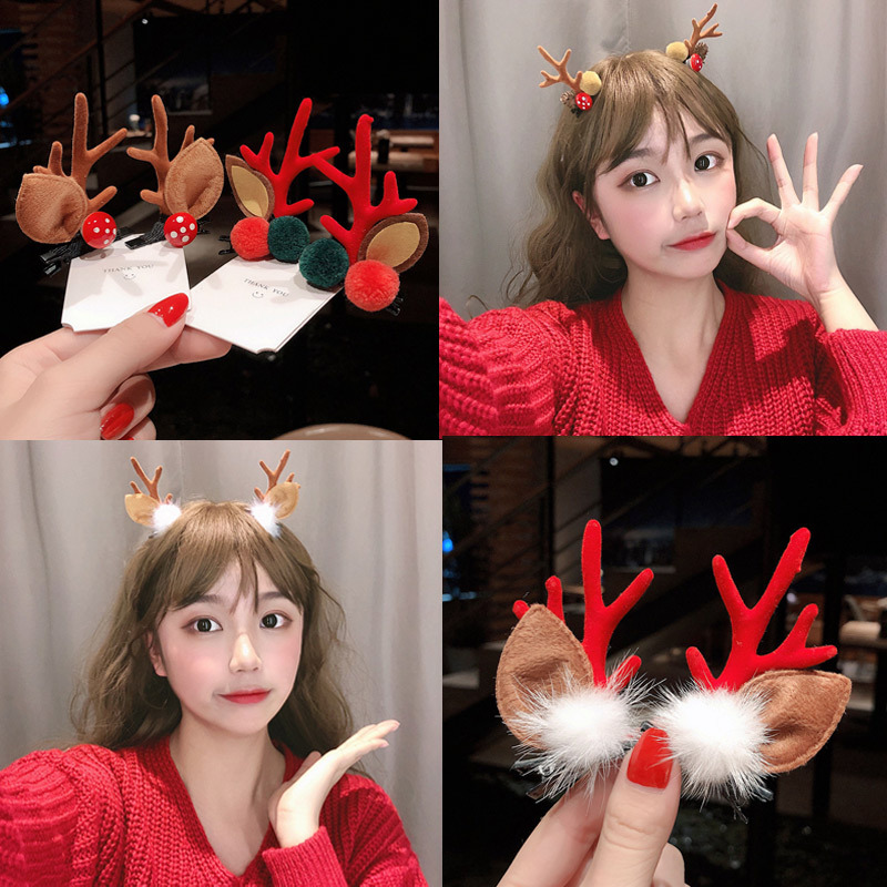 Set 2 Kẹp tóc nữ hoạ tiết Nô en dễ thương hot trend 2022 JOLY KC09