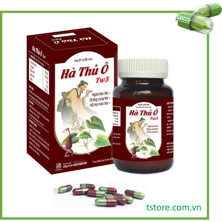 Viên uống Hà Thủ Ô TW3 - Chống rụng tóc hỗ trợ mọc tóc ngừa bạc - Trung ương 3