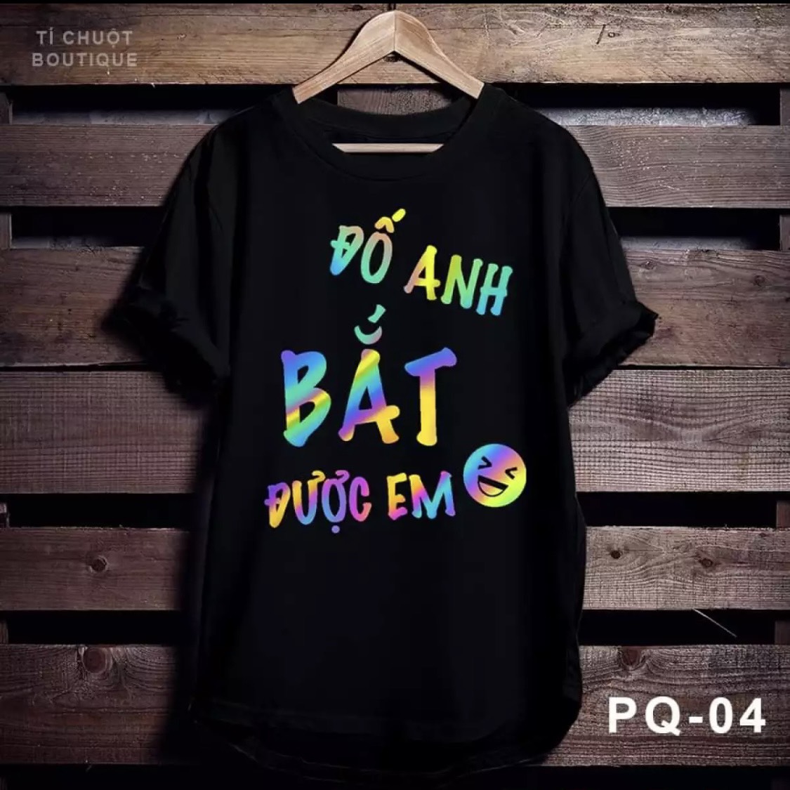 Áo thun phản quang in đố anh bắt đươc em siêu ngộ nghĩnh cho nam nữ