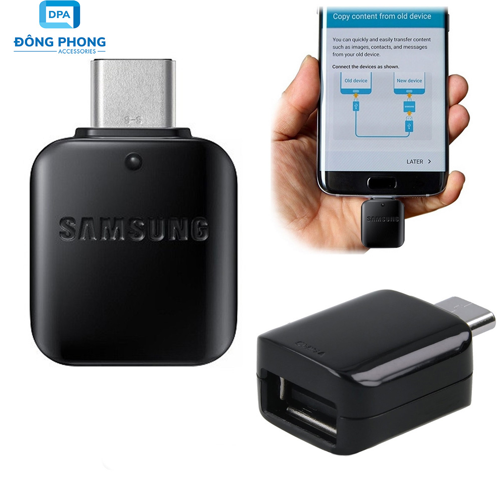 Đầu chuyển otg type-c theo máy samsung note 10 dùng được cho tất cả các máy dùng cổng type-c