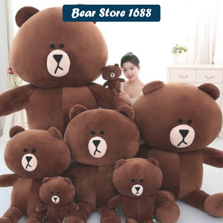 Gấu Bông Cao Cấp Brown Khổ 1m, 70cm, 40cm Chuyên Làm Quà Tặng