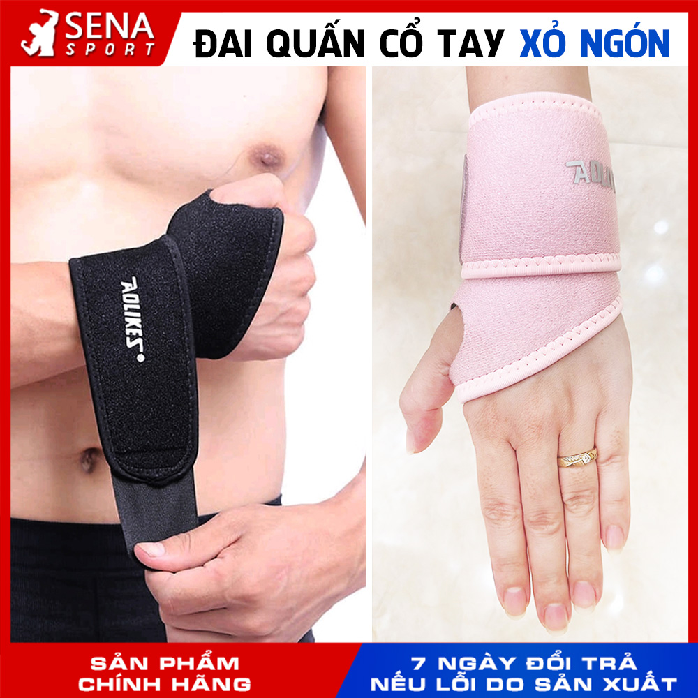 Đai Quấn Cổ Tay Xỏ Ngón Bảo vệ cổ tay, tránh chấn thương cổ tay khi tập GYM, Yoga (1 Đôi )