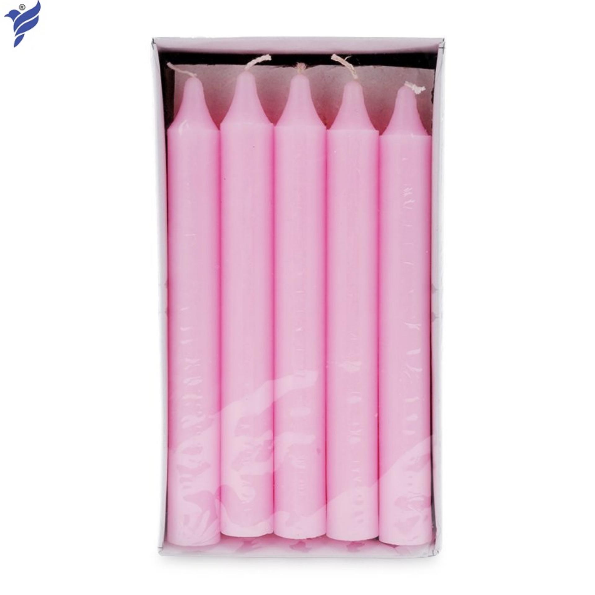 Combo 2 hộp nến thơm thẳng Quang Minh Candle FTRAMART EDC2317 15 cm (Hồng)