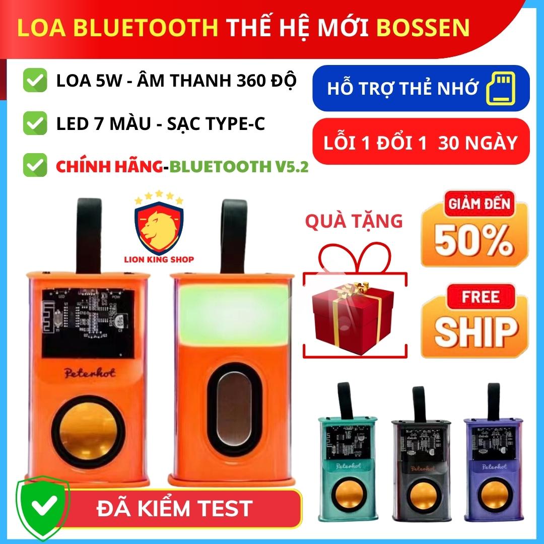 Loa bluetooth mini bass mạnh chính hãng Bossen cao cấp . Lion king shop . Loa Bluetooth Mini Trong Suốt Nghe Nhạc Không Dây Nhiều Màu , nghe nhạc cực hay . Loa có thể ghép đôi với nhau , bảo hành 1 đổi 1 trong 1 tháng .