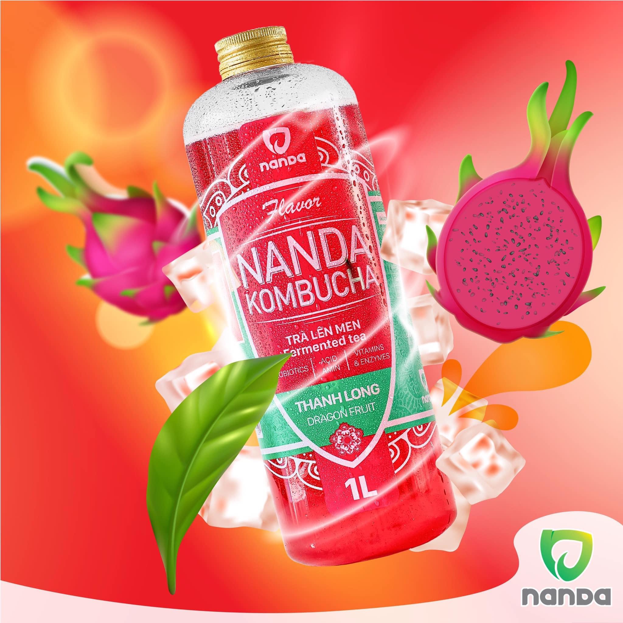 Nanda kombucha - vị thanh long 1000ml