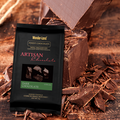 [NGUYÊN LIỆU LÀM BÁNH]Socola, chocolate đen 5015 Wonderland thanh 1000g  [DỄ LÀM]