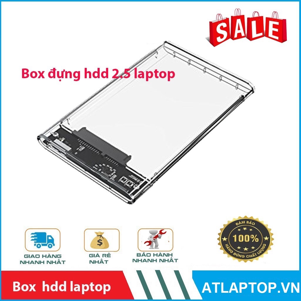 Box đựng ổ cứng hdd laptop 2.5 , usb 3.0 trong suốt