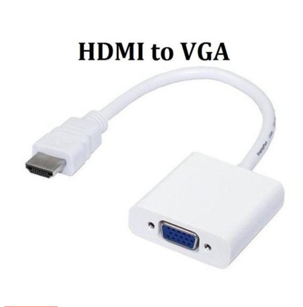 Dây Cáp HDMI to VGA, Cáp Chuyển HDMI sang VGA Cho PC,laptop, Máy Chiếu Cao Cấp Độ Dài 20CM