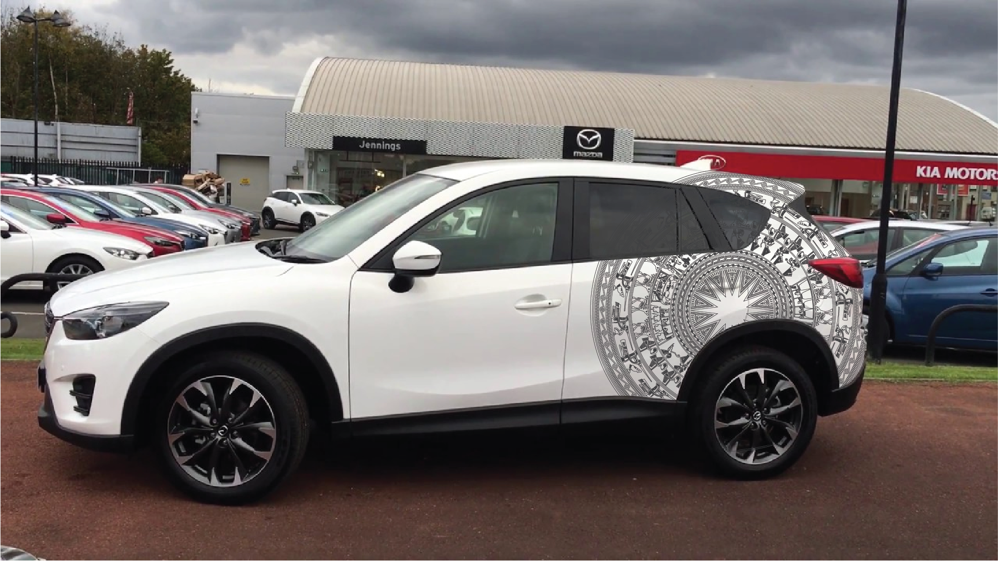 Decal tem dán sườn Mazda CX5 MS01- hàng thiết kế theo yêu cầu