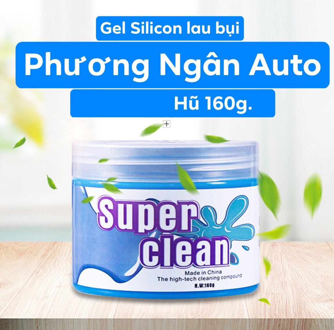( Hộp Lớn 160g) Đa Năng Mềm Mại Xe Dính Chắc Sạch Keo Gôm Gel Vệ Sinh Nội Thất Ô Tô Ổ Cắm Bàn Phím Máy Lau Bụi Sợi Nhỏ Bọt Biển Gel Magic Gel magic Gel Vệ Sinh Màu xanh