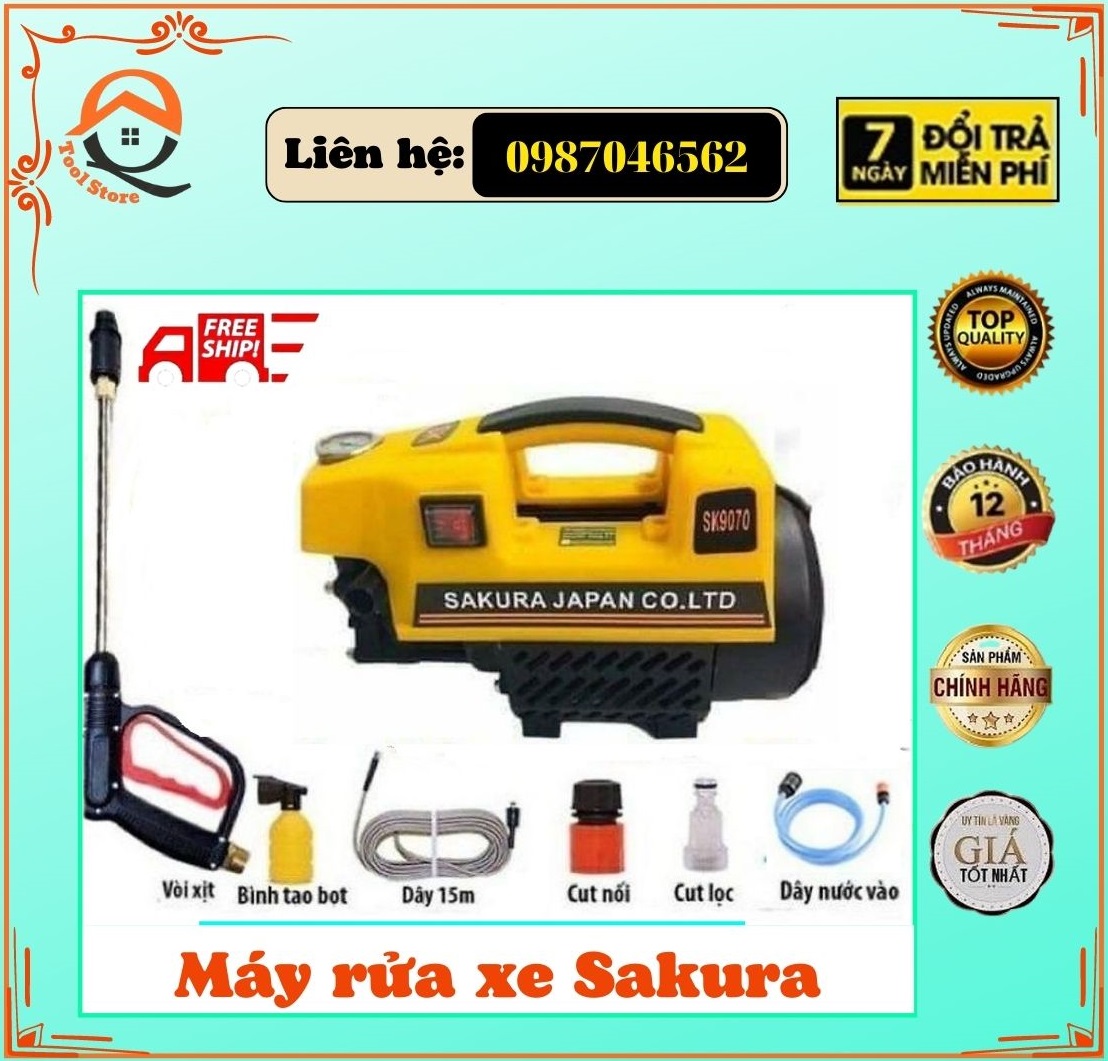 Máy rửa xe sakura japan siêu cao áp.