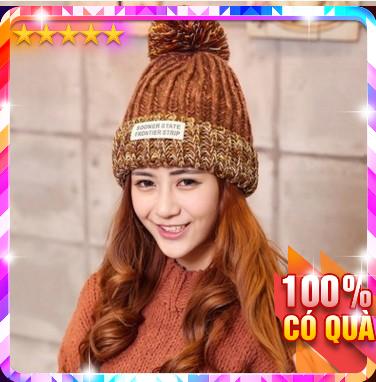 Nón len quả bông pha màu cực xinh kiểu hàn quốc - loantay