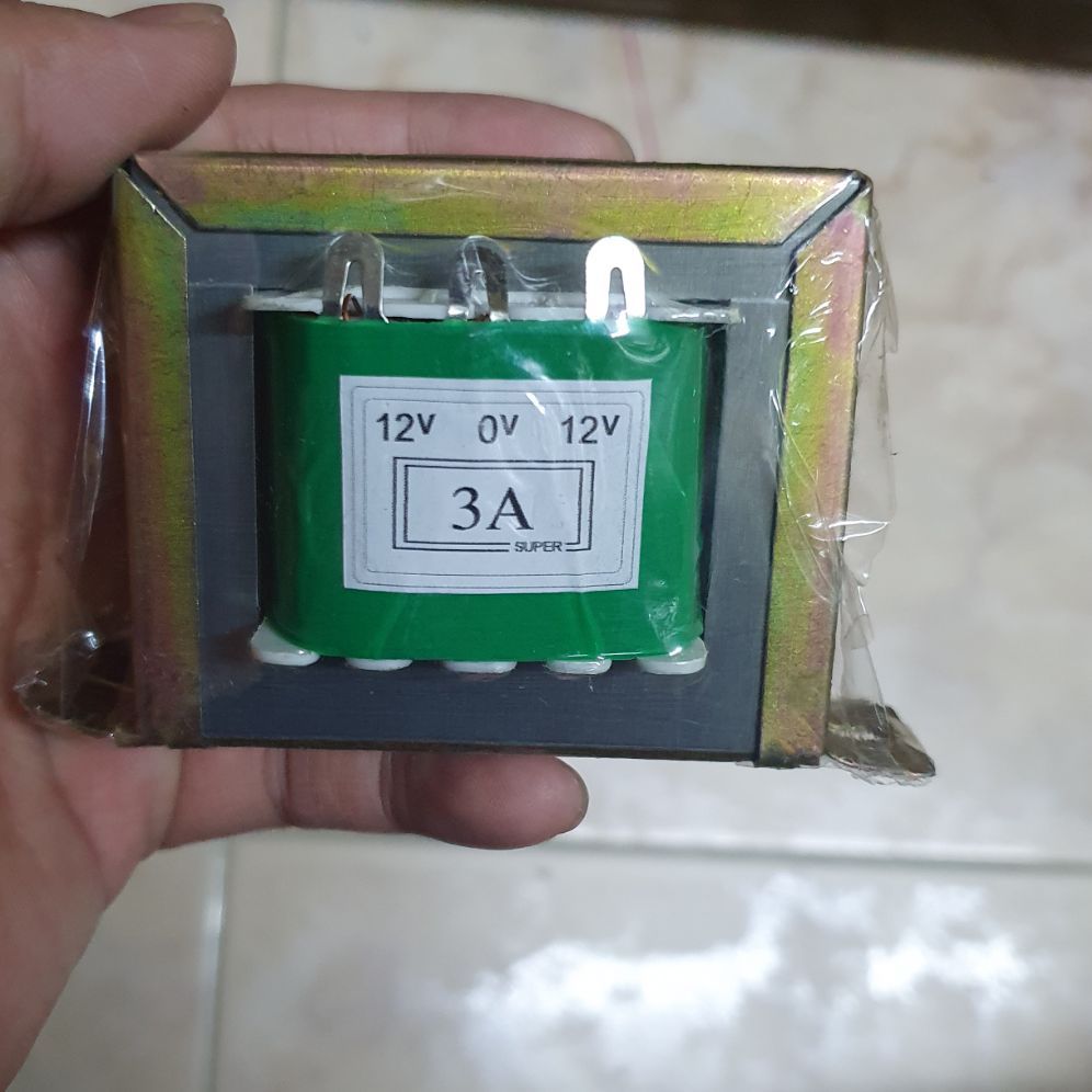 biến áp nguồn 3A đối xứng 12v 0v 12v