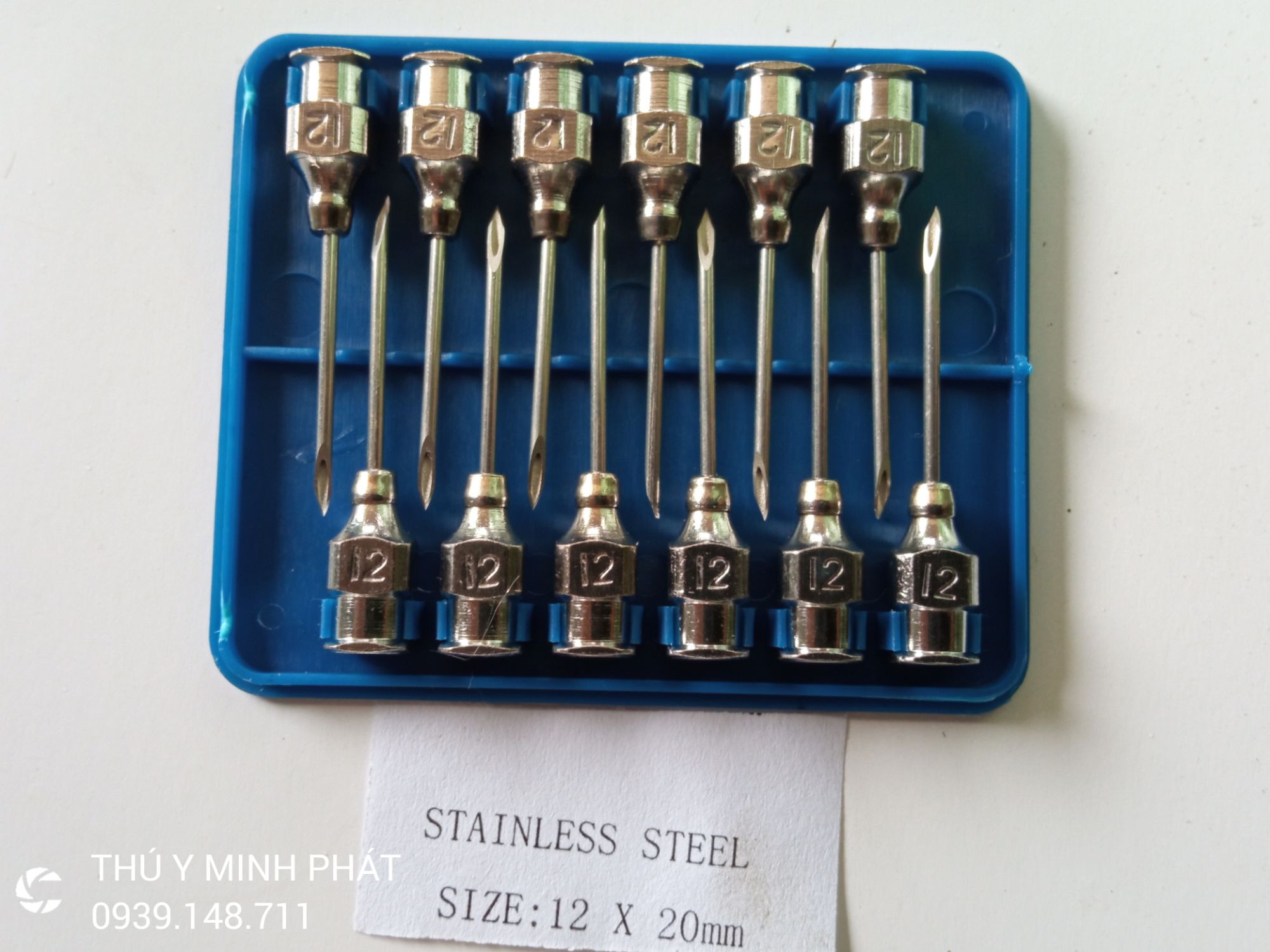 1 HỘP KIM SỐ 12 DÀI (10 CÂY) Kim Inox dùng trong thú y