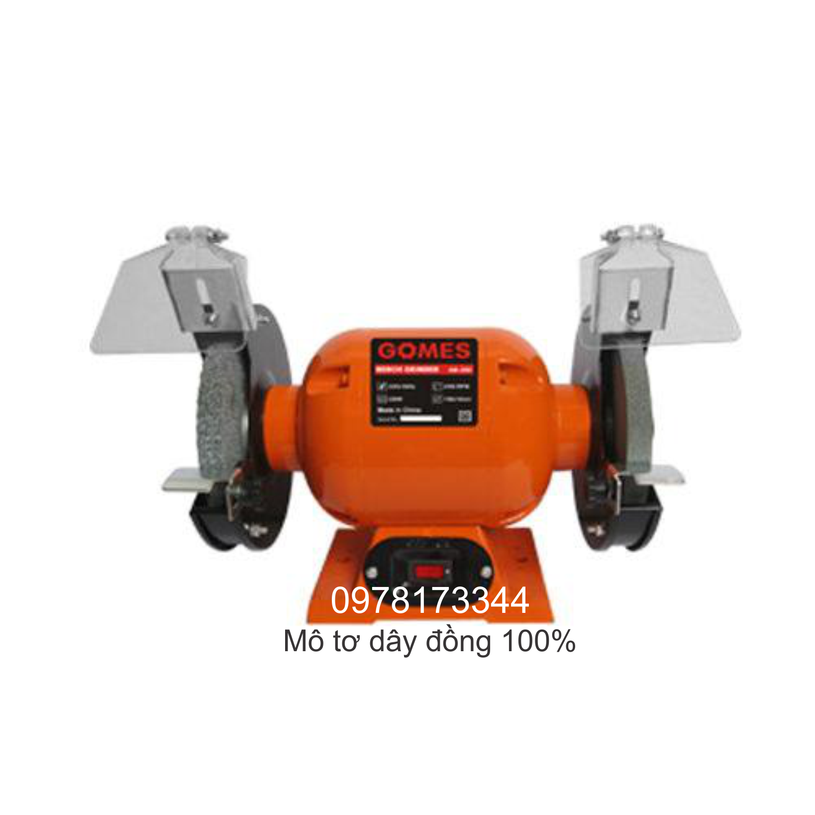 Mô tơ mài bàn 2 đá gomes gb-150mm - 250w - dây đồng 100%