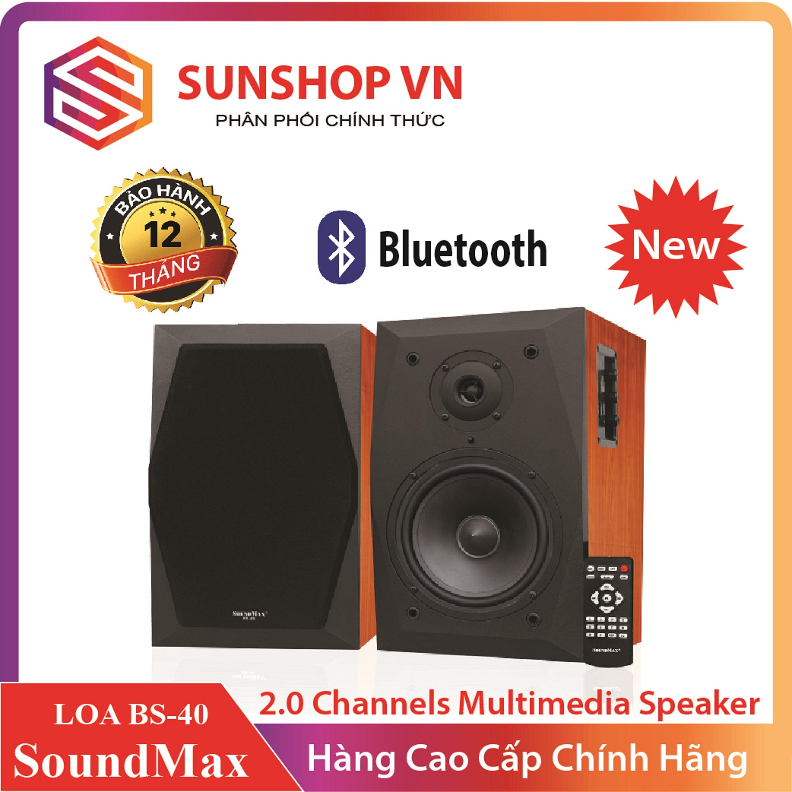 Lloa soundmax bs40 cao cấp, hỗ trợ usb/sd card 128gb, bluetooth, optical