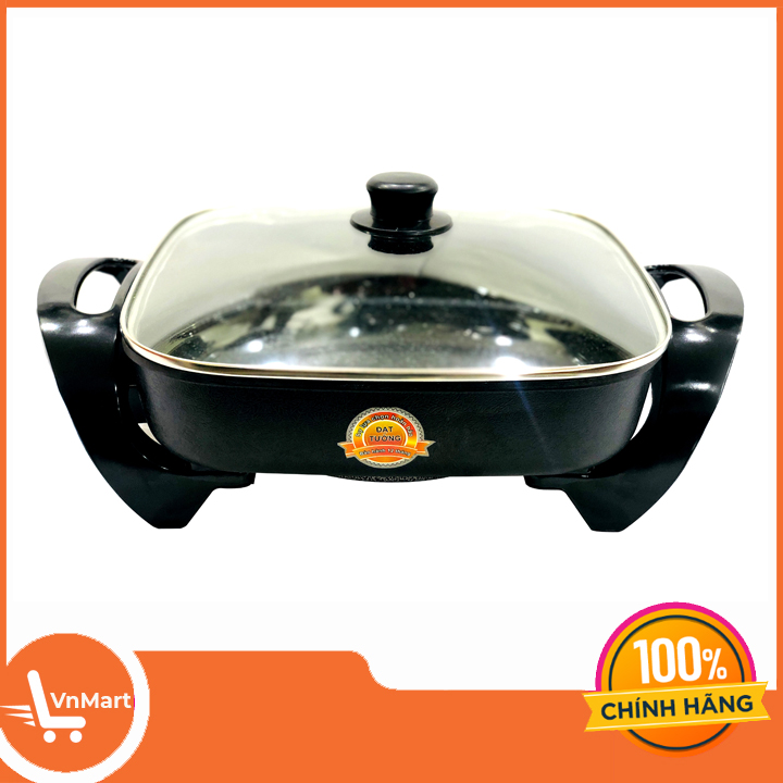 Nồi lẩu điện đa năng 3lit Đạt Tường cld01, vung kính chịu nhiệt, dễ quan sát thức ăn bên trong