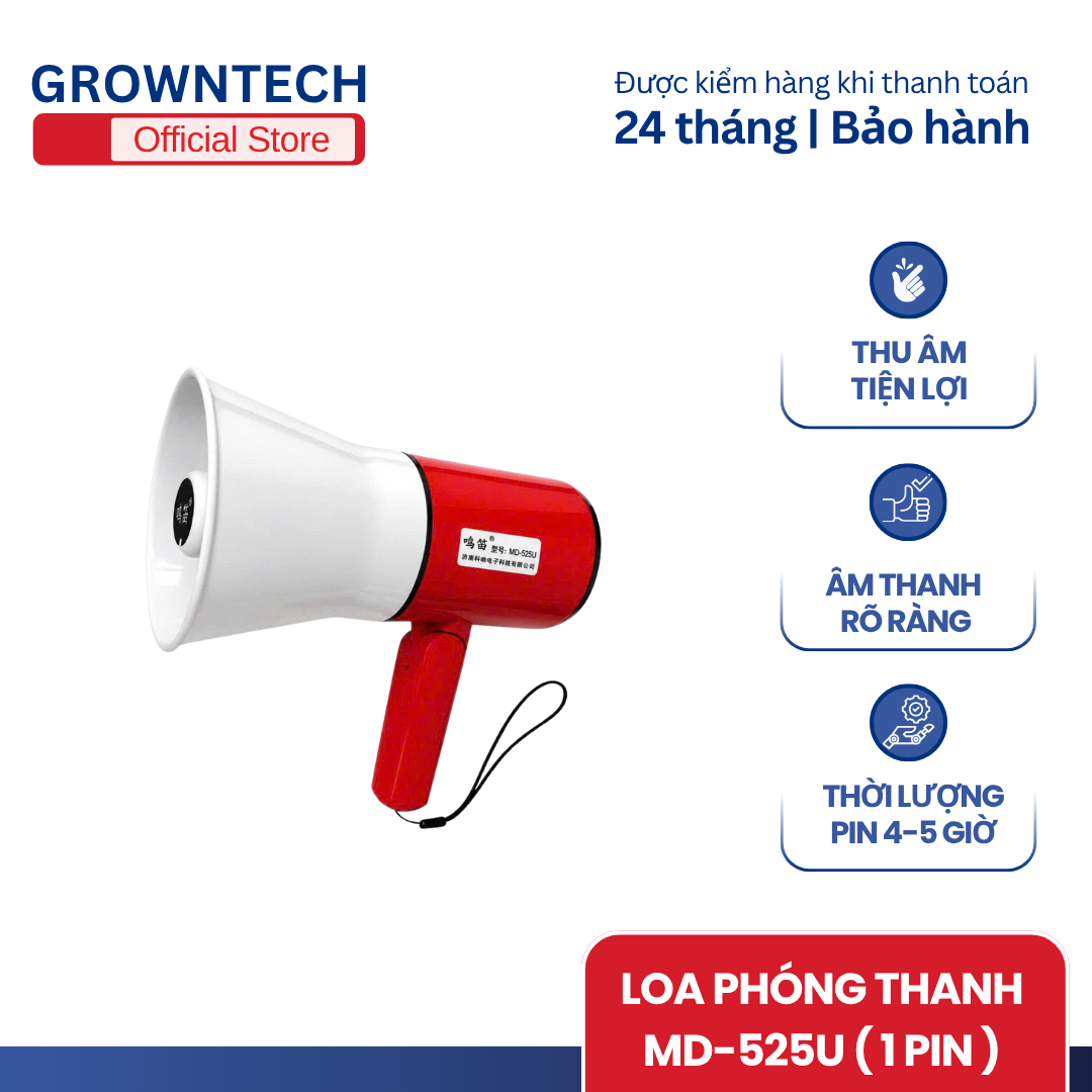 Loa phóng thanh MD-525U 1 Pin , âm thanh cực lớn, pin trâu dùng lâu, trợ giọng hiệu quả, bán hàng dạy học cực tiện, hot trend