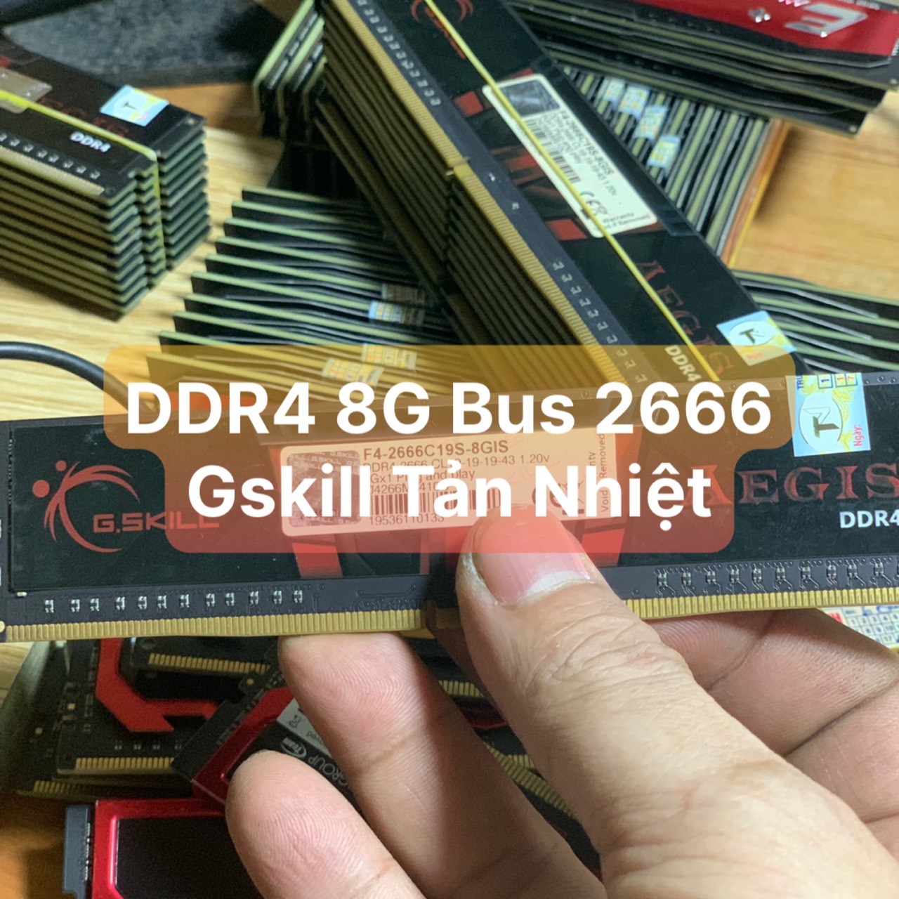 [HCM]Ram DDR4 G.Skill Aegis(Ripjaws) 8GB - Bus 2400/2666 Tản Nhiệt Lá Và Thép - Vi Tính Bắc Hải