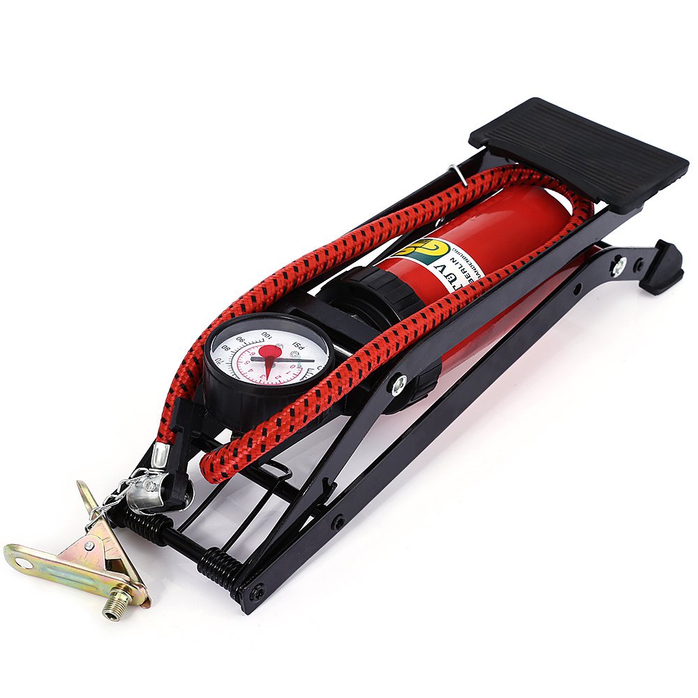 Dụng cụ bơm hơi dùng chân high pressure chuyên dùng cho xe đạp, xe máy, ô tô,freeship max