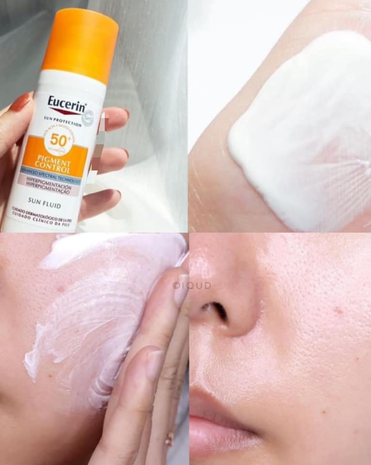 Kem chống nắng eucerin pigment control sun fluid spf 50+