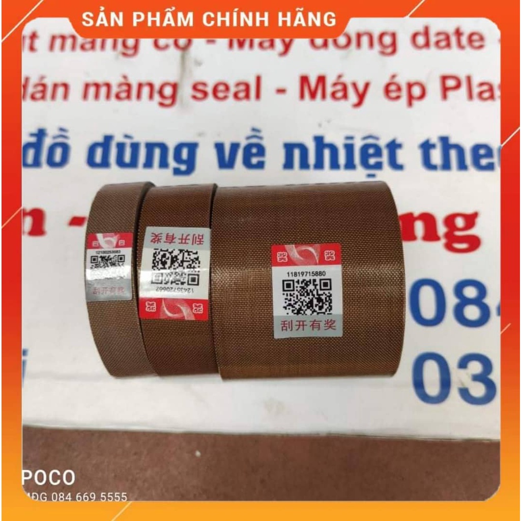 Băng dính chịu nhiệt, băng keo chịu nhiệt Meacor cho máy hút chân không, máy hàn miệng túi - MÁY ĐÓNG GÓI Knhiệt