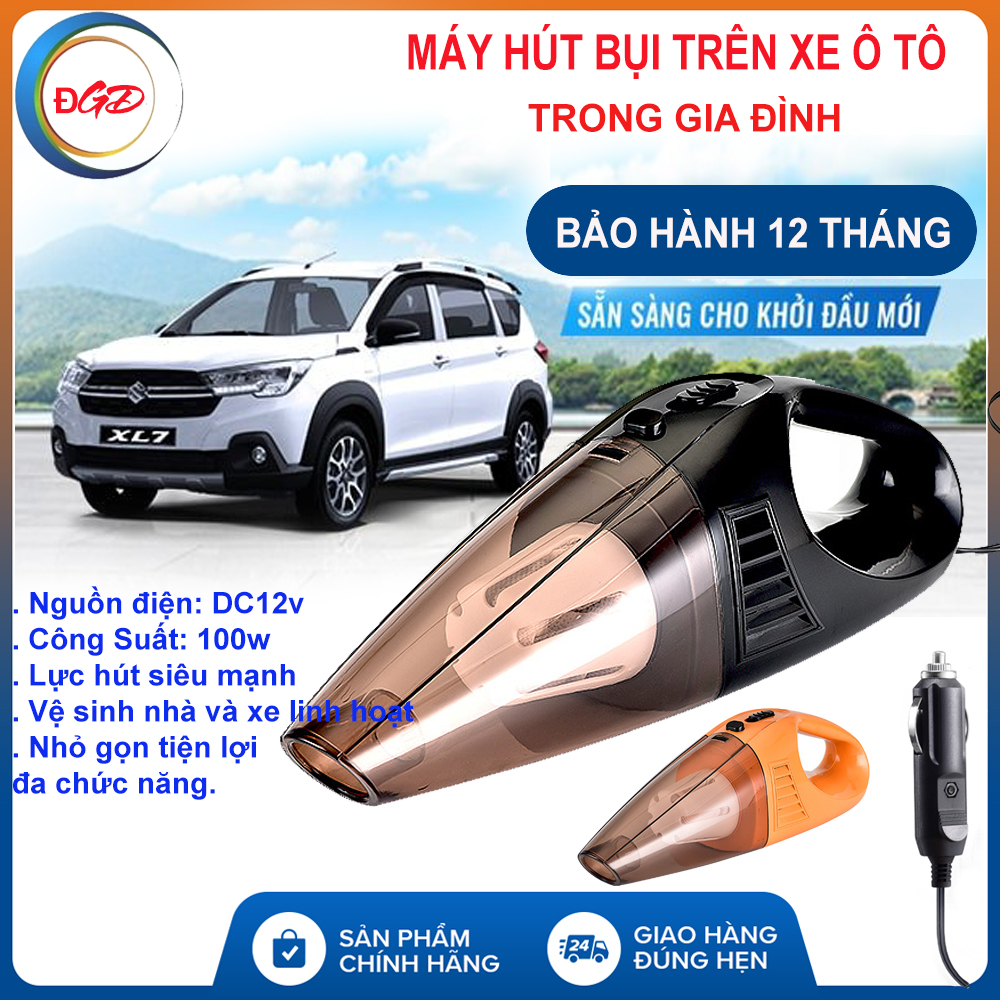 Máy Hút Bụi Ô Tô, Hút Bụi Gia Đình Thiết Kế Tay Cầm Nhỏ Gọn Tiện Lợi Lực Hút Mạnh Mẽ Kết Hợp Với 3 Đầu Hút Hoạt động Hiệu Qủa Trong mọi Không Gian. Mua Ngay Bảo Hành 12 Tháng - 1 Đổi 1 Trong 30 Ngày !