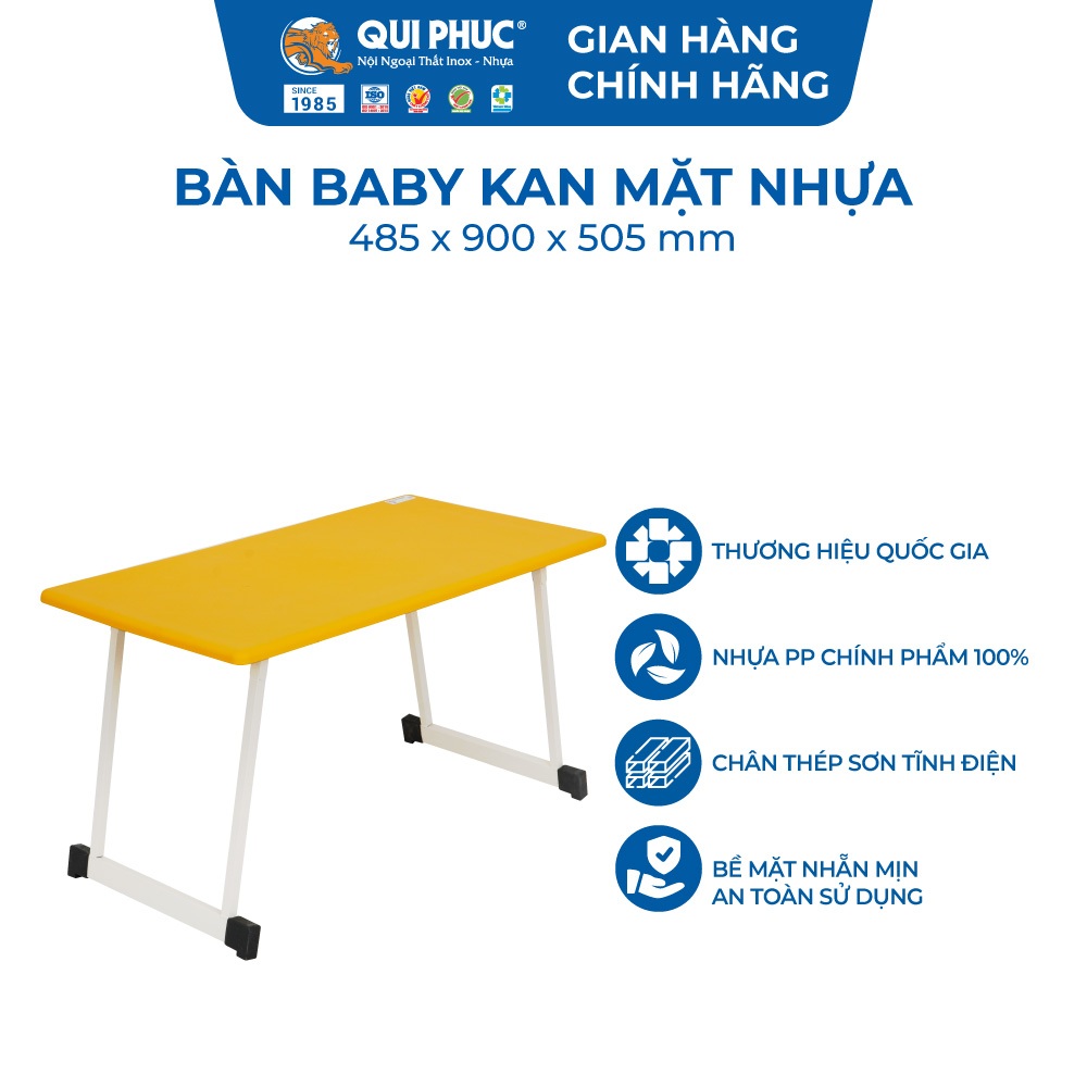Bàn học sinh Baby Kan QUI PHÚC, phù hợp làm bàn học cho bé, gấp gọn linh hoạt, hiện đại, chắc chắn, thoải mái