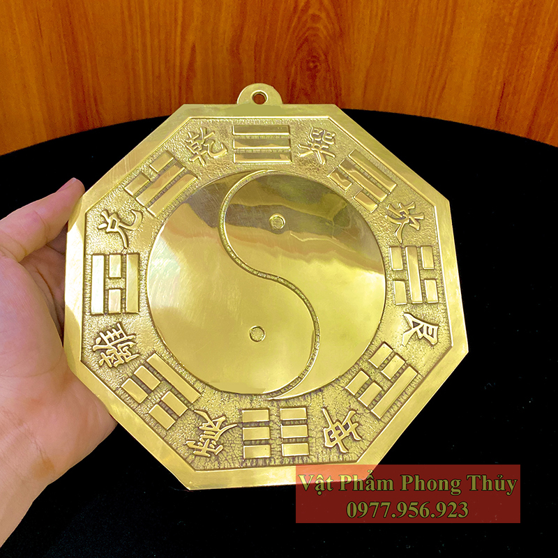 Gương bát quái phẳng bằng đồng 3cm-8.5cm