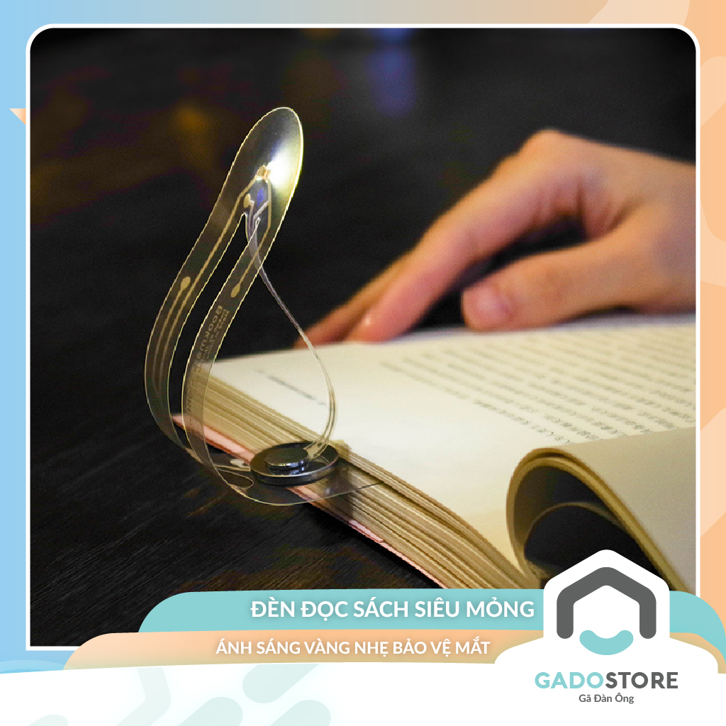 Đèn đọc sách bóng LED mini siêu mỏng ánh sáng vàng nhẹ bảo vệ đôi mắt của bạn