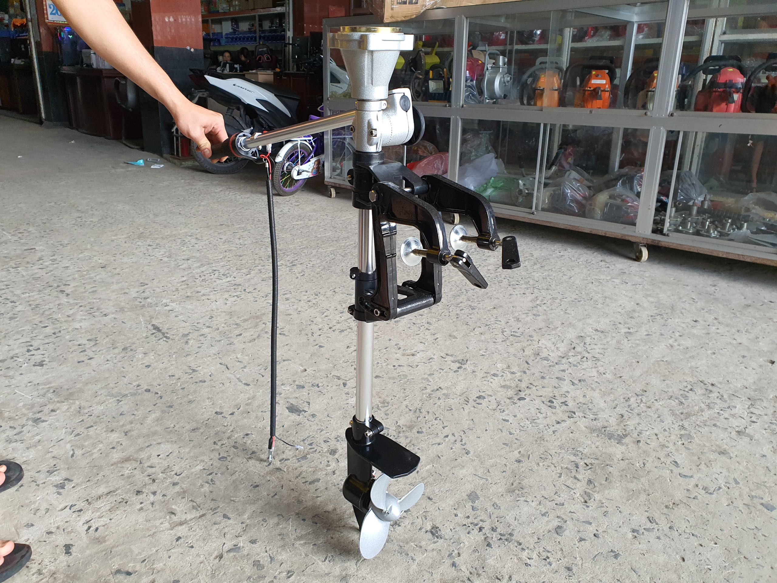 [FreeshipMAX] Bộ Chân Vịt Chạy Ghe ( Xuồng ) Thuyền Gắn máy cắt cỏ. Dàn láp gắn thuyền (không động cơ)