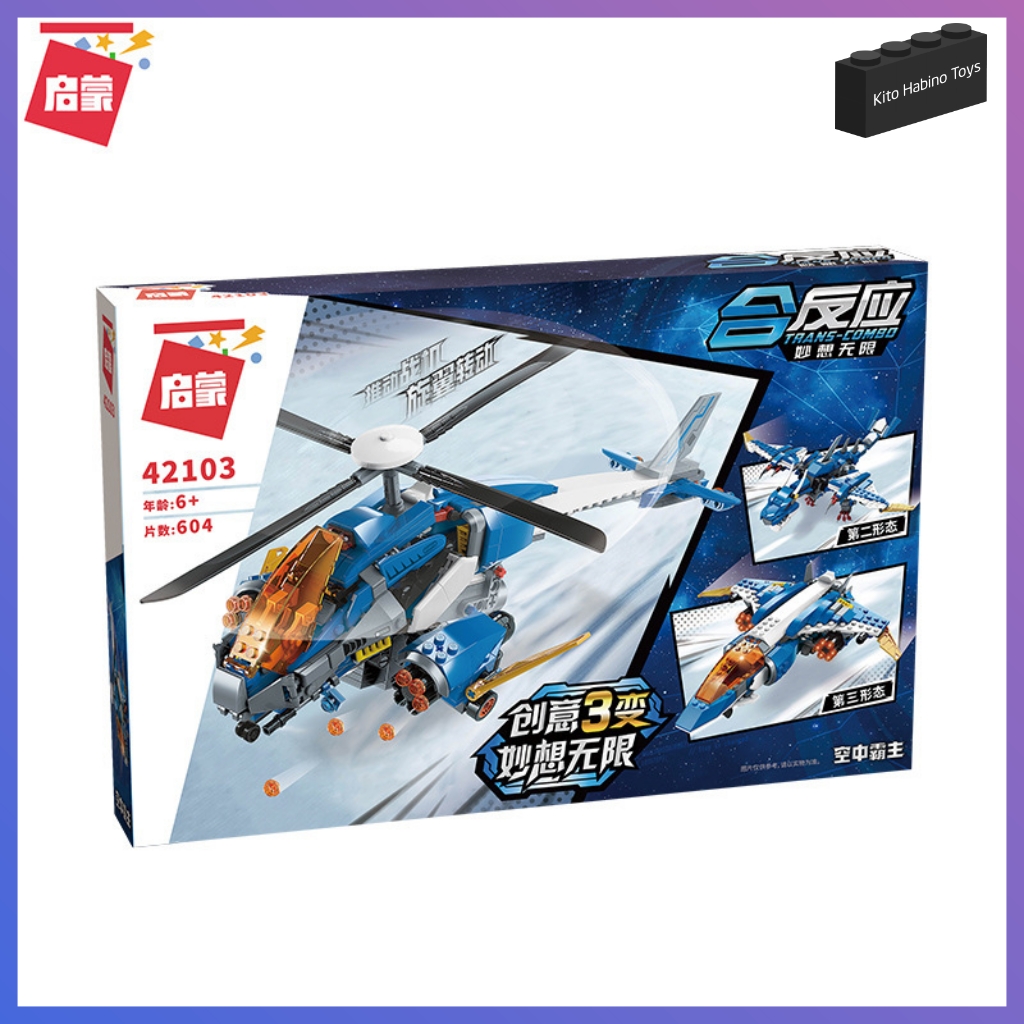 Bộ Lắp Ghép Đồ Chơi Qman 42103 Máy Bay Trực Thăng Quân Sự Biến Hình 604 Mảnh Ghép Cho Trẻ Từ 6 Tuổi