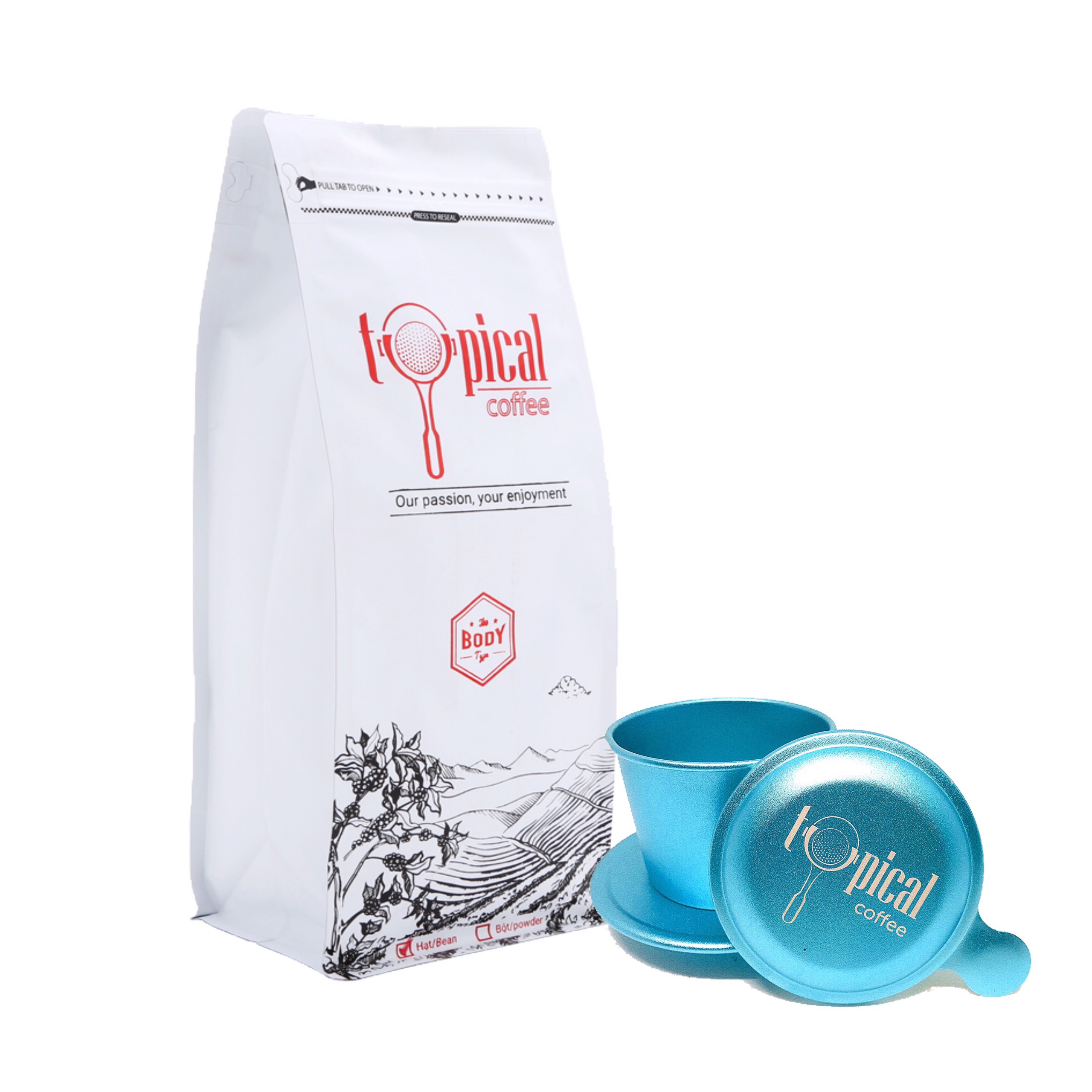 Cà phê rang xay nguyên chất Tặng Phin Pha Cafe Mệnh Thủy Khi Mua Cafe Nguyên Chất Body 1KG