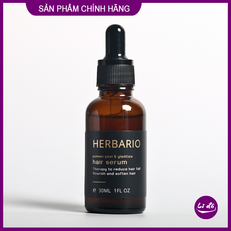 [HCM]Serum Mọc Tóc Vỏ Bưởi Và Bồ Kết Herbario 30ml giúp giảm rụng tóc kích thích tóc mọc nhanh hiệu quả sau 2 tuần sử dụng