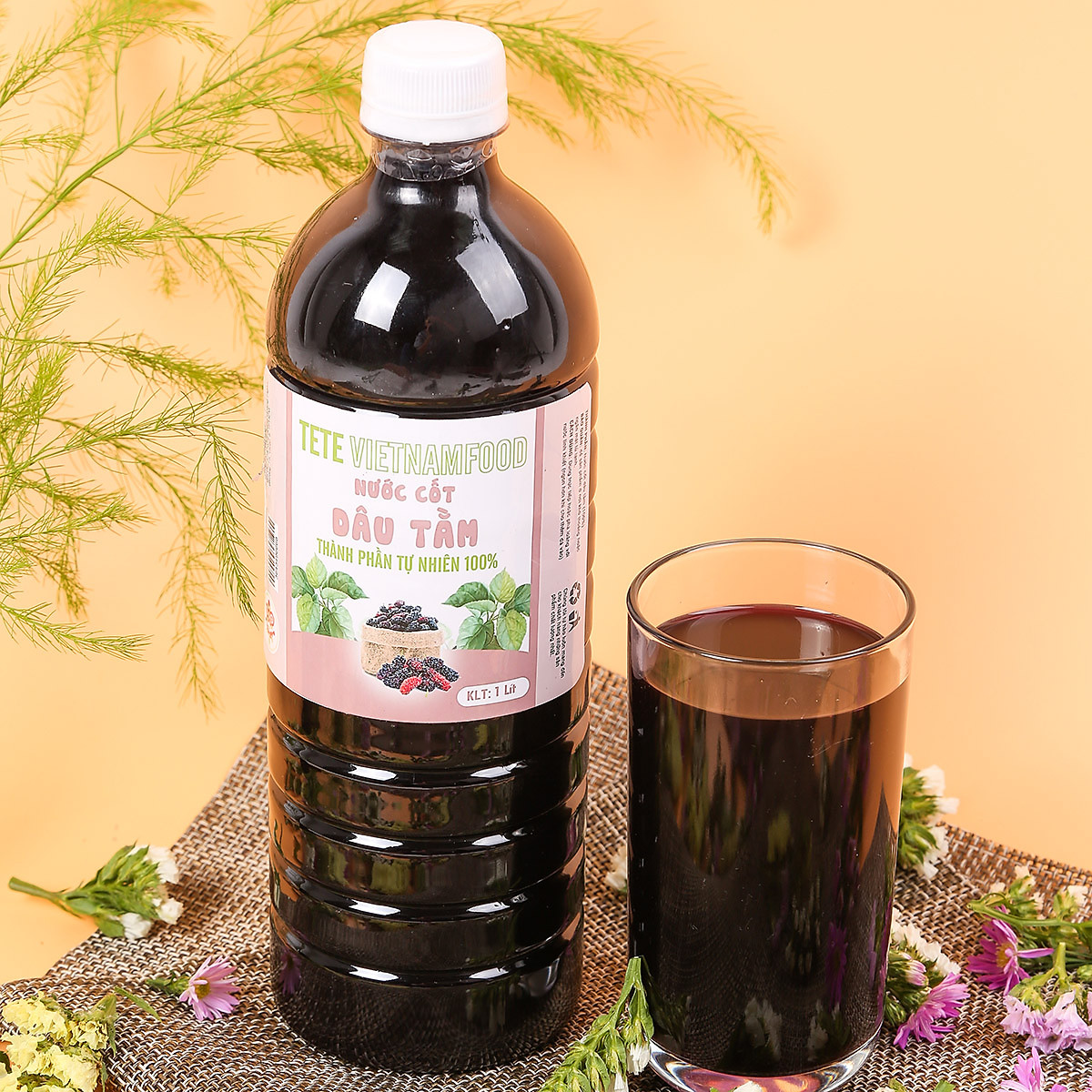 1 lít/ chai nước cốt dâu tầm nguyên chất đà lạt tete