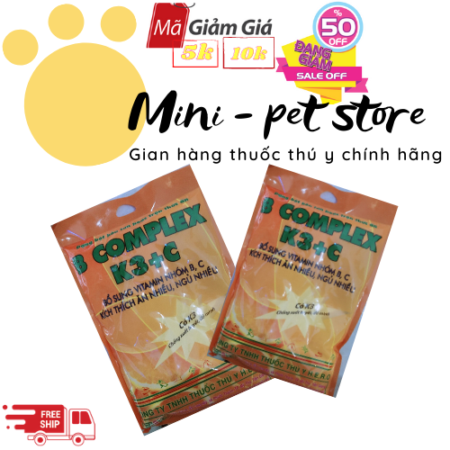 [1KG]  BCOMPLEX BỔ SUNG VITAMIN, kích thích ăn nhiềum ngủ nhiều, chống xuất huyết mùa nắng nóng, cho gia súc, gia cầm, heo ,bò, nghé, gà, vịt -  THÚ Y HERO