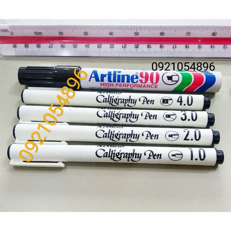 Bút vẽ tham mưu, kỹ thuật thư pháp Artline
