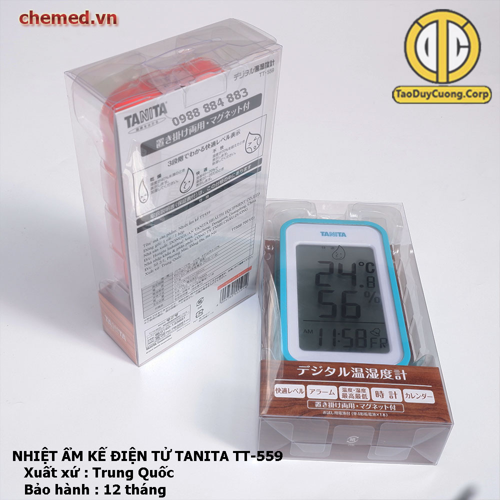 Nhiệt ẩm kế điện tử tanita TT - 559, bảo hành 12 tháng - hàng chính hãng
