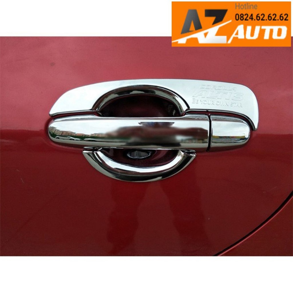 ♨™❂ bộ ốp tay nắm cửa xe toyota corolla altis 2008-2013 - mạ crom