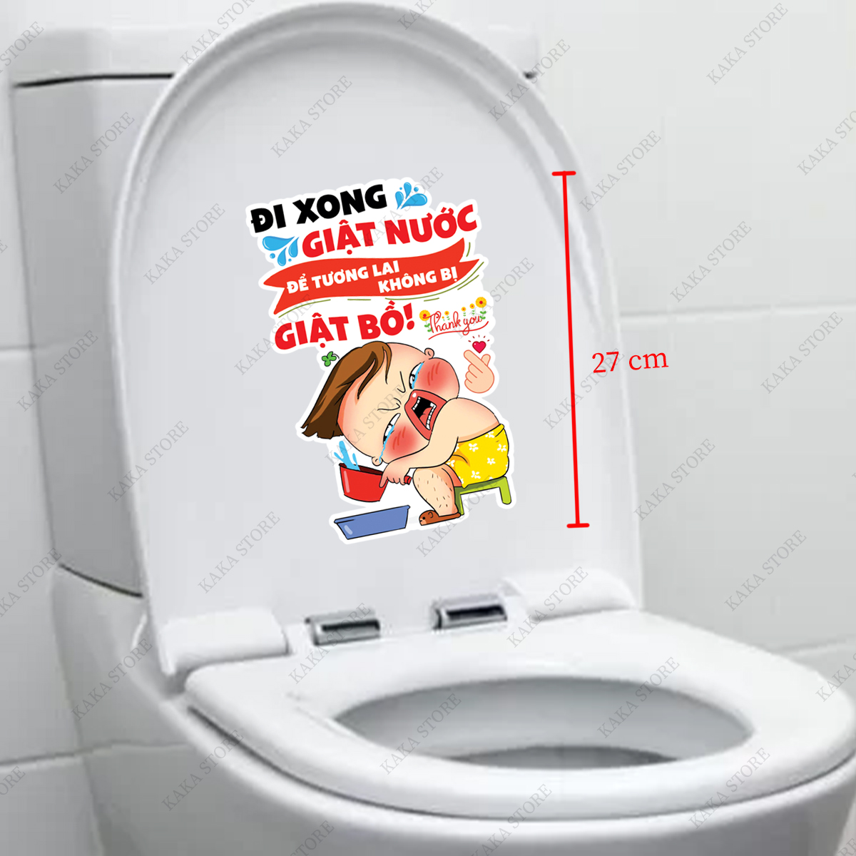 Miếng dán bồn cầu quỳnh aka, chống nước 💦 decal trang trí bồn cầu đẹp, hình dán nắp bồn cầu, toilet dễ thương.